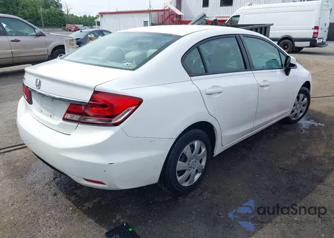 2013 Honda Civic Lx из США, поврежденный, VIN 19XFB2F50DE222974